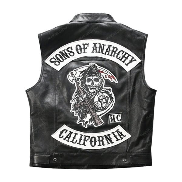 Jax Teller Sons of Anarchy Leather Vest - Image 2
