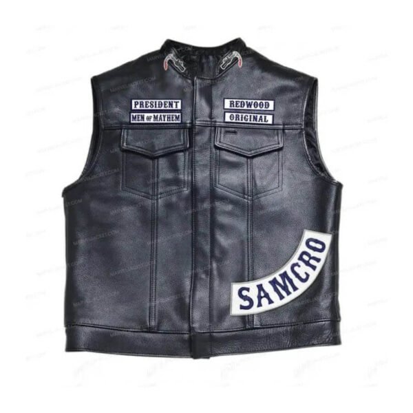 Jax Teller Sons of Anarchy Leather Vest - Image 4