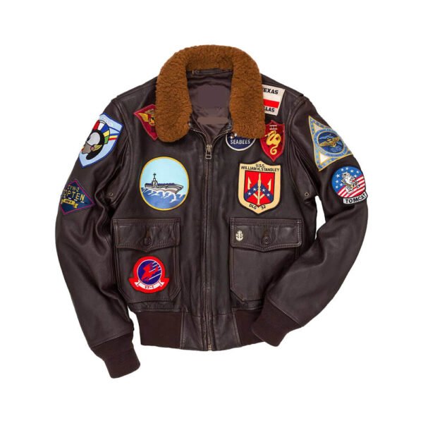 Top Gun Tom Cruise Leather Jacket - Image 45